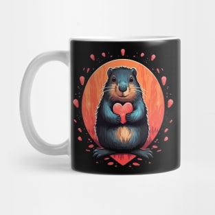 Beaver Valentine Day Mug